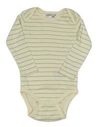 Smetanovo-khaki pruhované body Ergee