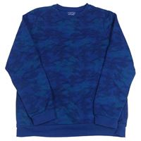 Modro-tmavomodrá vzorovaná mikina Primark