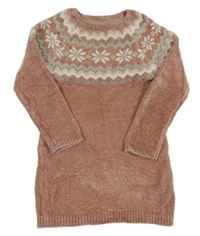 Starorůžové žinylkové šaty se vzorem Primark
