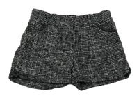 Černo-bílé kostkované kraťasy Gémo
