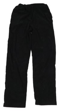 Černé žebrované sametové kalhoty 