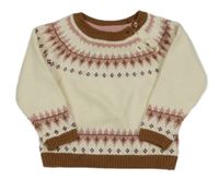 Smetanový svetr se vzorem C&A