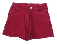 Růžové manšestrové sukňové kraťasy OVS