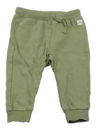 Olivové tepláky s medvídkem Lindex