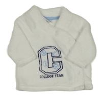 Bílá chlupatá mikina s písmenkem Ergee