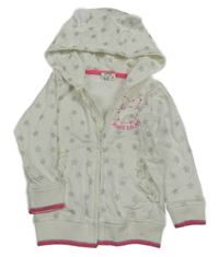 Bílo-neonově růžová propínací mikina s Minnií Disney