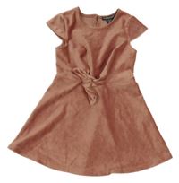 Starorůžové sametové žebrované šaty s uzlem Primark