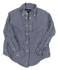 Tmavomodro-bílá kostkovaná košile Ralph Lauren