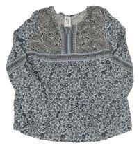 Světlemodro-tmavomodrá vzorovaná tunika C&A