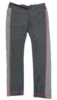 Šedo-růžové sportovní legíny Body Glove