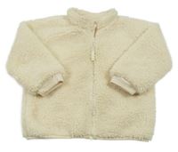 Smetanová huňatá podšitá bunda H&M