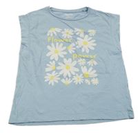 Světlemodré tričko s kytičkami Pepperts