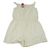 Nové - Bílý krajkový kraťasový overal Yd. 