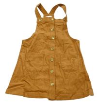 Medová manšestrová laclová propínací sukně Tahari