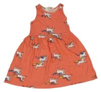 Lososové bavlněné šaty s jednorožci H&M