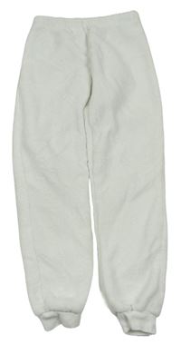 Smetanové chlupaté domácí kalhoty H&M