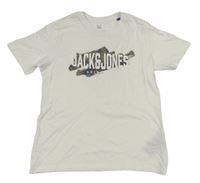Bílé tričko s logem JACK&JONES