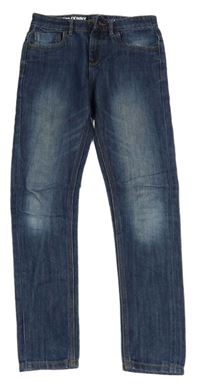 Tmavomodré super skinny rifle Next