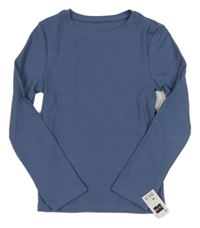 Nové - tmavomodré žebrované triko St. Bernard