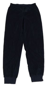 Tmavomodré plyšové domácí kalhoty C&A