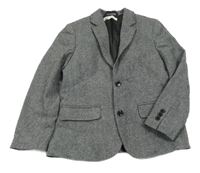 Černo-šedo-bílé melírované vlněné sako H&M