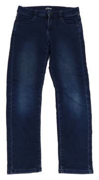 Tmavomodré teplákové rifle S. Oliver