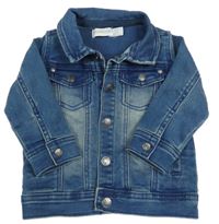 Modrá tepláková riflová bunda s límečkem ORCHESTRA