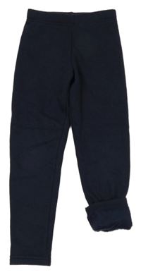 Tmavomodré teplákové zateplené legíny Nutmeg