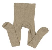 Béžové melírované žebrované punčocháče H&M