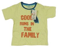 Nové - světlezeleno-petrolejové tričko s nápisy a brýlemi URBAN RASCALS