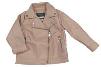 Světlerůžový koženkový jarní křivák s límečkem PRIMARK