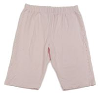 Světlerůžové legínové kraťasy s kamínky YOUNG IDOLS