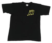 Černé tričko s notami B&C