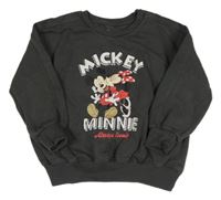 Tmavošedá mikina s Minnie a Mickey PRIMARK