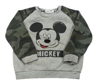 Šedo-army mikina s Mickeym Primark