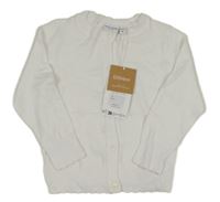 Nové - Bílý lehký propínací svetr Name it