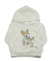 Smetanová mikina s Bambim a kapucí