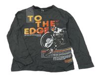 Antracitové triko s motorkářem C&A