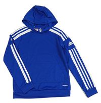 Modrá sportovní funkční mikina s kapucí Adidas