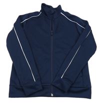 Tmavomodrá sportovní propínací mikina H&M