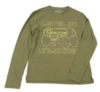 Khaki triko s ovladačem a sluchátky M&S