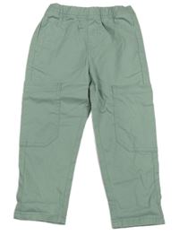 Světlezelené plátěné jogger kalhoty s kapsami Dunnes