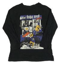 Černé triko s komiksem Primark