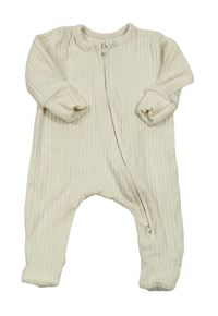 Světlebéžový žebrovaný overal George