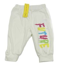 Nové - Smetanové lehké tepláky s nápisem Shein