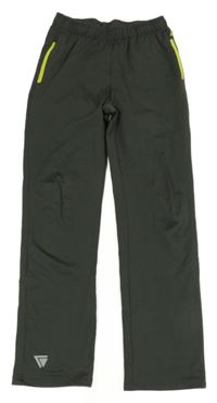 Tmavokhaki sportovní tepláky TCM