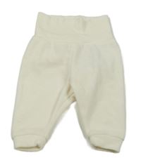 Smetanové fleecové tepláky H&M