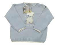 Nové - Světlemodrý svetr s ledním medvědem