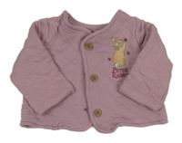 Starorůžová prošívaná propínací mikina s králíkem - Peter Rabbit Tu