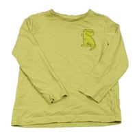 Limetkové triko s dinosaurem Tu